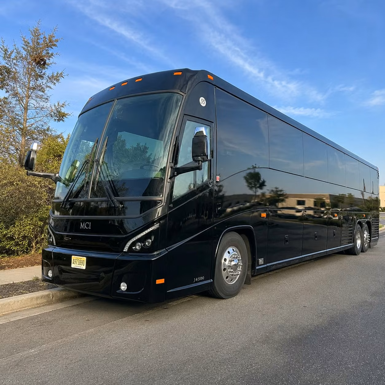 fontana charter bus rental exterior